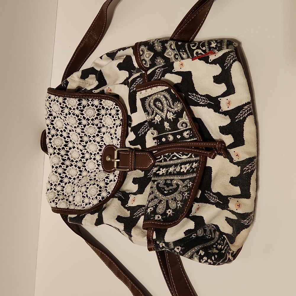 Llama Alpaca Backpack Women's Bag Drawstring Magnetic Buttons